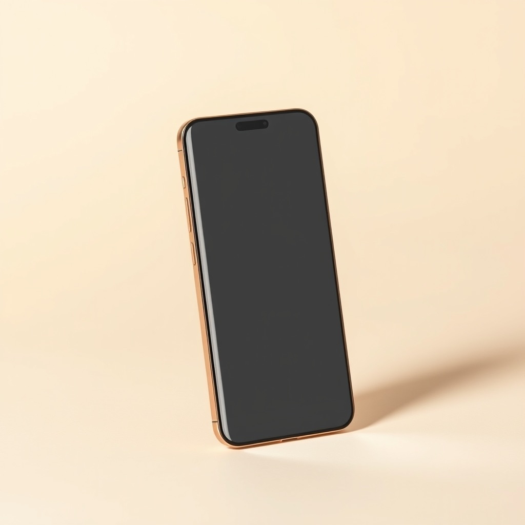 Tacit T7 Pro smartphone in the Bone colorway, standing upright on a warm neutral background